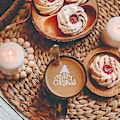 Miniatyrbillede 4 af 5: 30 Stk. Kage Stencils Cookie Skabeloner Kaffe Stencils Genanvendelige Kage Stencil Skabeloner Prægning