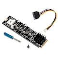 Pikkukuva 5 / 5: M.2 PCIe NVME -kaksois-USB 3.0 Type-C -porttilaajennuskortti PC-työpöydälle