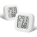 Miniatyrbillede 1 af 5: Indendørs Hygrometer Termometer, 2 stk. Mini Høj Præcision Digital Hygrometer Termometer, Temperaturmåler og Fugtighedsmåler Komfortniveauindikator