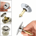 Miniatyrbillede 3 af 5: Pop Up Bundprop Universal Messing Fjederbolt Vaskprop Pop Up Bundventil til Køkken Badeværelse Vask - Forkromet Messing
