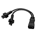Miniatyrbillede 1 af 5: IEC320 C14 til IEC320 C5+IEC320 C5 AC-strømadapterkabel, 3 terminaler han til hun strømstik ledning