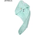 Miniatyrbillede 2 af 5: 2-pak mikrofiber hårbandana wrap tørrehåndklæder til kvinder med langt, krøllet, vådt hår style9