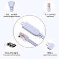 Pikkukuva 5 / 5: Usb - Type C Konsolikokoonpanokaapeli Type C - Rj45 Sarjareitittimen Virheenkorjauskaapeli
