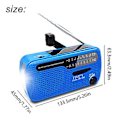 Miniatyrbild 4 av 5: Multifunktionell Handvevad Solcellsdriven FM AM SW1 SW2 Radio 1200mAh Batteri