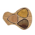 Miniatyrbild 2 av 4: Återanvändbar Portabel Gitarrplektrum Organiseringslåda i Massivt Trä Gitarrtillbehör