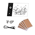 Miniatyrbilde 1 av 5: Flip Book Kit med Mini LED Lysplate Hulldesign 3 Nivå Lysstyrkekontroll Lysboks 300 Ark Animasjonspapir Flipbook Bindeskruer For Barn