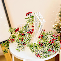 Miniatyrbillede 5 af 5: Led julelys, juleguirlande med lys indendørs udendørs ferie jul nytår fest dekorationer
