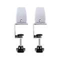 Miniatyrbillede 2 af 5: 2 stk. Aluminium Legering Glas Klips Justerbar Mobil Skærm Klips Kontorbords Skillevæg Klips Sort