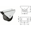 Miniatyrbillede 2 af 2: 4x Faste Hjul Med Skrueplade Til Skrøbelige Gulve Anti-ridse Universal Mini Rulle Hjul Fod Møbler Skab Trolley Opbevaring, 25mm Loa