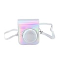 Miniatyrbild 1 av 5: Trendig skyddsväska i PU-läder med justerbar axelrem, passar Fujifilm Instax Mini 12 Silver