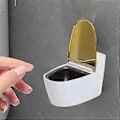Miniatyrbild 3 av 5: Väggmonterad Askkopp Förvaringsställ Toalettform Väggaskkopp Punch-Fri Hushålls Badrumstillbehör