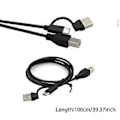 Pikkukuva 4 / 5: USB TypeC uros - USB uros -kaapeli sähköpianon mikrofoniliittimelle