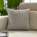 Miniatyrbillede 2 af 5: Sæt med 2 50X50 Cm Fløjls Pudebetræk Bløde Komfortable Pudebetræk til Biler Soveværelse Dekoration - Grå