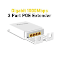 Miniatyrbilde 4 av 5: 3-port Utendørs Poe Gigabit Extender 1 Inn 3 Ut Poe Reer Med 1000mbps Og Data
