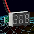 Miniatyrbillede 3 af 4: 5 stk. Gul 0,36 tommer Digitalt LED Panel Voltmeter To Tråds DC Volt Meter Spændingsovervågning