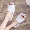 Miniatyrbillede 5 af 5: Spa Slippers, 5 Par Åben Tå Engangs Slippers Passer Størrelse Til Mænd Og Kvinder Til Hotel Hjem Os