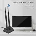Miniatyrbilde 4 av 5: 2.4G/5G Dual-Band Antenne med 2 meter Forlengelseskabel 6DB Magnetisk Base Trådløst Nettverkskort WIFI SMA Antenne