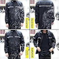 Pikkukuva 5 / 5: Miesten sadetakkisetti, sateenkestävä maski, sadetakki ulkotöihin, retkeilyyn, pyöräilyyn, kalastukseen, myrskynkestävä poncho 4XL