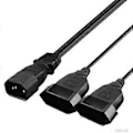 Miniatyrbillede 2 af 4: IEC320 C14 til EU4.0mm + EU4.0mm Strømkabel 1 i 2 Ud Y-splitter Adapterledning
