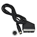Miniatyrbilde 1 av 5: 1.8m RGB Scart Kabel AV Ledning Stabil Overføring 20-pinners Kontakt for SEGA for Saturn NTSC og PAL Plugg - Svart