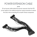 Miniatyrbillede 5 af 5: Atx 24pin 1 Til 2 Port Strømforsyning Forlængerkabel Psu Han Til Hun Splitter 24pin Forlængerkabel