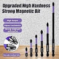 Miniatyrbillede 4 af 5: Magnetisk Skruetrækkerbitsæt, 12 stk. Magnetiske Bits Bor, D1 Legeret Stål Slagfasthed og Skridsikre Tandede Bits