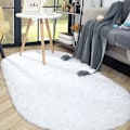 Miniatyrbilde 5 av 5: Ovale fluffy tepper, moderne plysj shaggy teppe for barnerom ekstra komfortabel søt barnehage teppe seng teppe for gutter jenter rom hjem dekor matter,