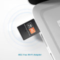 Miniatyrbild 5 av 5: Usbnovel Ac 600mbps Usb Wifi-adapter för PC - Trådlös nätverksadapter med dubbla band 2,4ghz, 5ghz högförstärkningsantenn Wifi Usb, wifi-dongel för