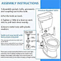 Pikkukuva 2 / 5: 3 tuuman WC-istuimen säiliön osien korjaussarja, yhteensopiva AS738756-0070A WC-istuimen säiliön ja kulhon välinen tiiviste A:n kanssa