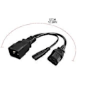 Pikkukuva 5 / 5: 30 cm IEC320 C20 - IEC320 C7+C13 Naaras AC-virtajohdon jatkokaapelisovitin