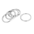 Miniatyrbillede 1 af 3: 30 mm x 3 mm rustfrit stål webbing stropper svejsede O-ringe 5 stk