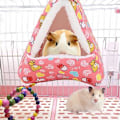 Miniatyrbild 4 av 5: Rosa Vinter Hamster Varm Hängmatta Hängande Säng Hus Bo för Smådjur Ekorre Sockerglidare Kanin Marsvin