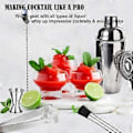 Miniatyrbillede 3 af 5: 14-delt Cocktail Shakersæt Bartender Kit - Barværktøj i rustfrit stål til DIY Bartending Cocktailtilbehør