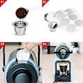 Miniatyrbilde 1 av 5: 10 Kapsler 100 Forseglinger Rustfritt Stål For Nespresso Gjenfyllbare Kapsler,b
