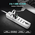 Pikkukuva 3 / 5: Usb Hub 6 Portin Laajenninadapteri Usb 2.0 Hub Usb-jakaja 2.0 Hub Usb-hub Sd/tf Fo