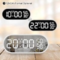 Miniatyrbild 2 av 5: Spegelklocka Alarm Snooze 12/24 Digital Elektronisk Bordsensor