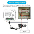 Miniatyrbild 3 av 5: Tuya Wifi Smart Energimätare med Strömtransformator Klämma 2 Kanaler 80A Energimätare Smart Hem Wattmätare