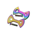 Miniatyrbillede 3 af 5: 1 Sæt Titanium Cykel Låsepedal Cykel Pedalplade Butterfly Form Til Zero Light Action Skruer Bo