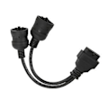 Miniatyrbillede 3 af 5: 29,5 cm Lastbil Diagnostisk Adapter Kabel Hun 16pin OBD2 til 9+6pin Scanner Tilslutningsledning