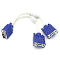 Miniatyrbild 1 av 5: VGA Splitter Kabel Monitor Adapter Förlängningsomvandlare Kopparpläterad Anslutning Videokabel PC Magnetisk Ring Dataöverföringskabel