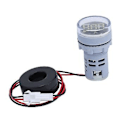 Miniatyrbilde 4 av 5: Digitalt Strømmåler Universelt Amperemeter Signalindikatorlampe Lys AC 220V AD16‑22DSA Hvit