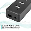 Pikkukuva 4 / 5: 3 in 1 tietokoneen kaiutinsarja mikrofonilla, USB-keskittimet, USB-konferenssikaiutin, PC-mikrofoni videoneuvotteluihin