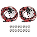 Pikkukuva 3 / 5: 2 KPL 8LED 5mm Ajovalot RC Lisävaruste LED-valot 1/10 Mallin Drift-autoon, Valkoinen Punainen ja Keltainen