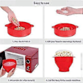 Miniatyrbild 2 av 5: Popcornmaskin med lock - Popcornskål i silikon Popcornbehållare