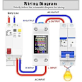 Miniatyrbild 2 av 5: ATORCH GR2PWS Elmätare Tuya WiFi DIN-skena Effektmätare AC50-320V Digital Display Monitor Spänningskurva Amperemeter, C