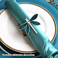 Miniatyrbillede 5 af 5: 6 stk. Dragonfly Servietring, servietring til bryllup, spisebord, fest, daglig brug, jul, taksigelse