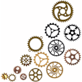 Miniatyrbillede 4 af 5: 100g Steampunk Metal Gears Steampunk Cogs Vedhæng til Smykkefremstilling 7-30mm-Fei Yu