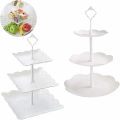 Miniatyrbilde 1 av 4: 2 stk godteri kakefat displaystativ, cupcake displaystativ, 3 etasjers serveringsfat cupcakes frukt displaystativ for fest, bursdag, bryllup