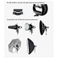 Miniatyrbillede 1 af 5: Til S1 Flash Holder Beslag Lampe Håndholdt til Flash Lys Snoot