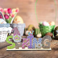Miniatyrbillede 4 af 5: Påskehare Ornament, 2 stk. Påskebordpynt Træcenterstykker Skilte Påskebordpynt Højpræcisionsfunktionalitet